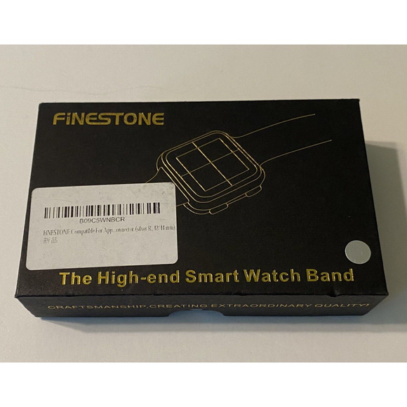 NWT Finestone High-End Stainless Steel Silver Watch Band Size 42/44mm - Picture 2 of 4